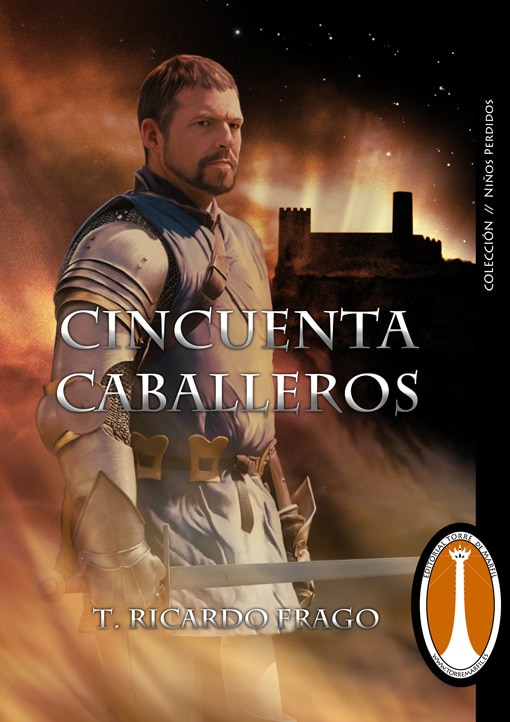 Ilustración de cubierta para Cincuenta Caballeros novela de T. Ricardo Frago