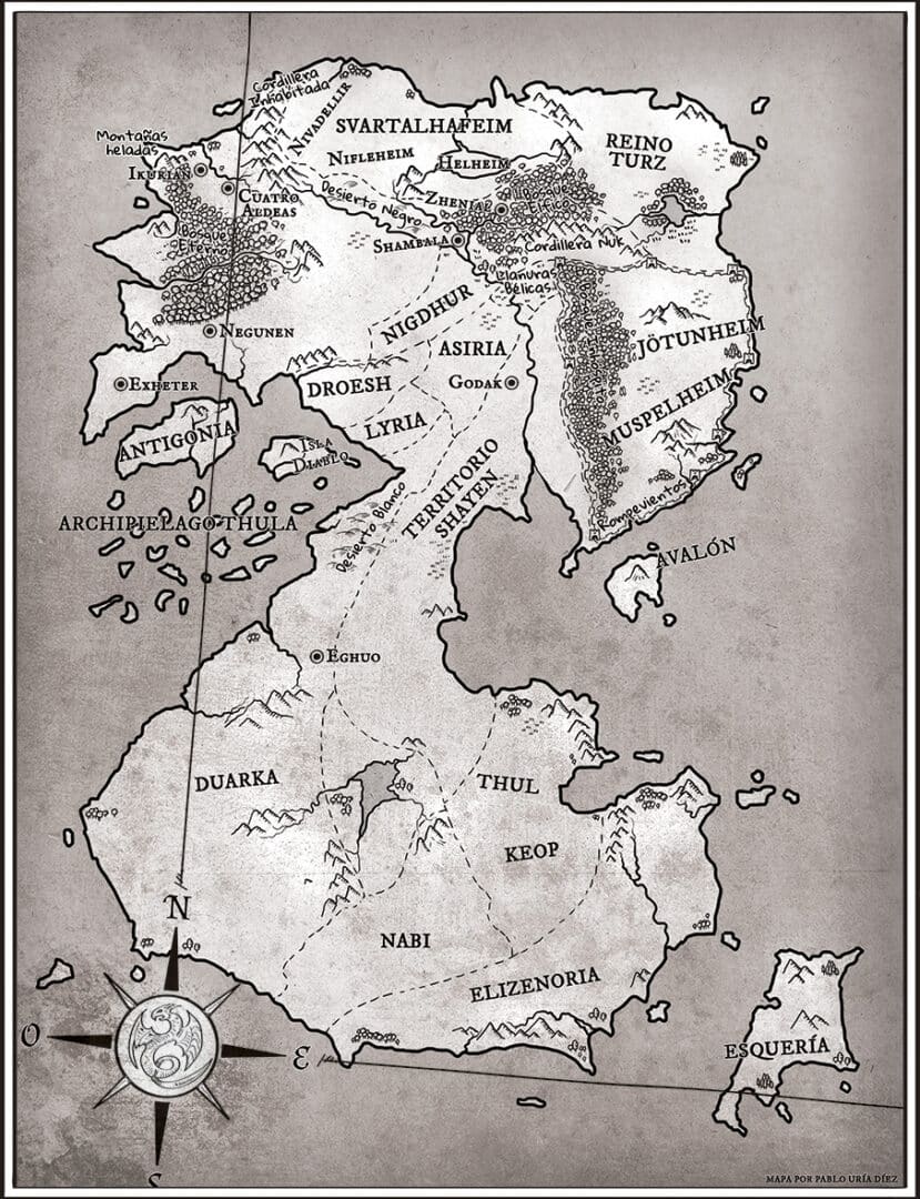IlustraciÃ³n de mapa para novela | Pablo UrÃ­a Ilustrador