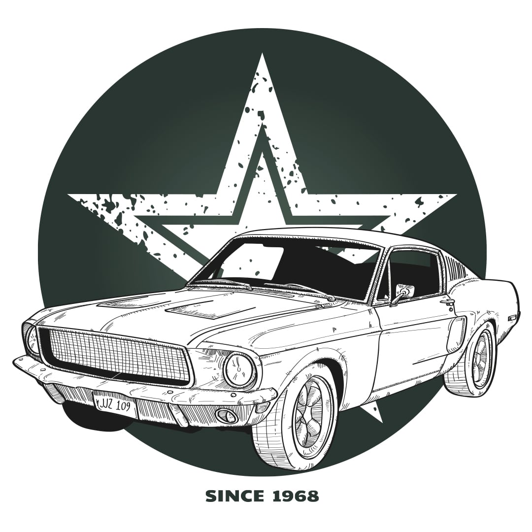 Ford Mustang Bullitt1968 Pablouria: Ilustrador editorial