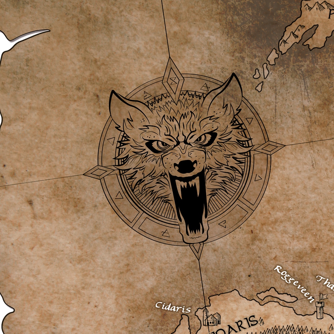 Mapa para las novelas de Geralt de Rivia - Pablo Uria Ilustrador