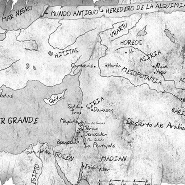 Ilustración de mapa para la novela “Heredero de la alquimia”