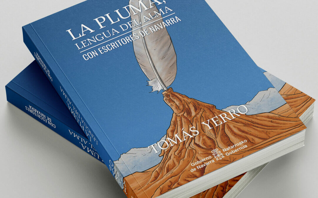 Ilustración de cubierta de libro: La pluma, lengua del alma.
