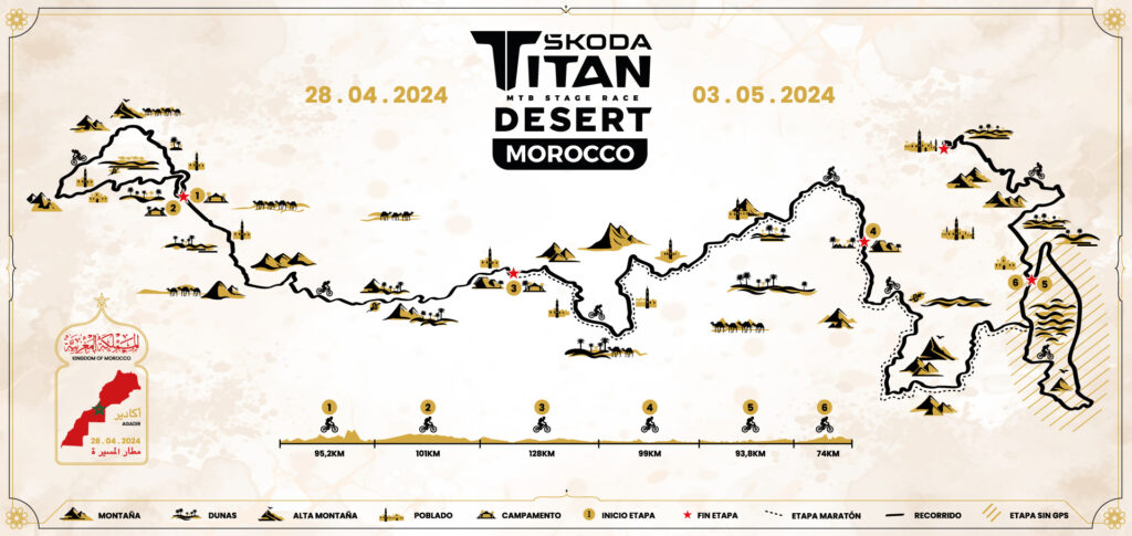 Mapa Titan Desert 2024 - Pablo Uria Ilustrador