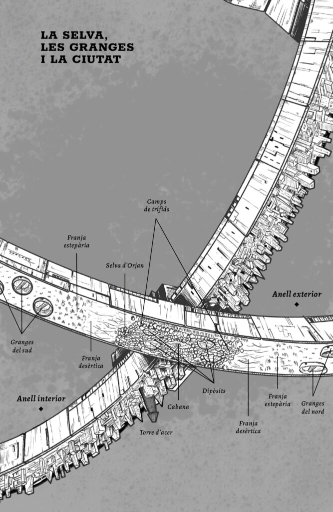 Detalle de Ilustración de mapa para La ciutat del Cel. Porcs