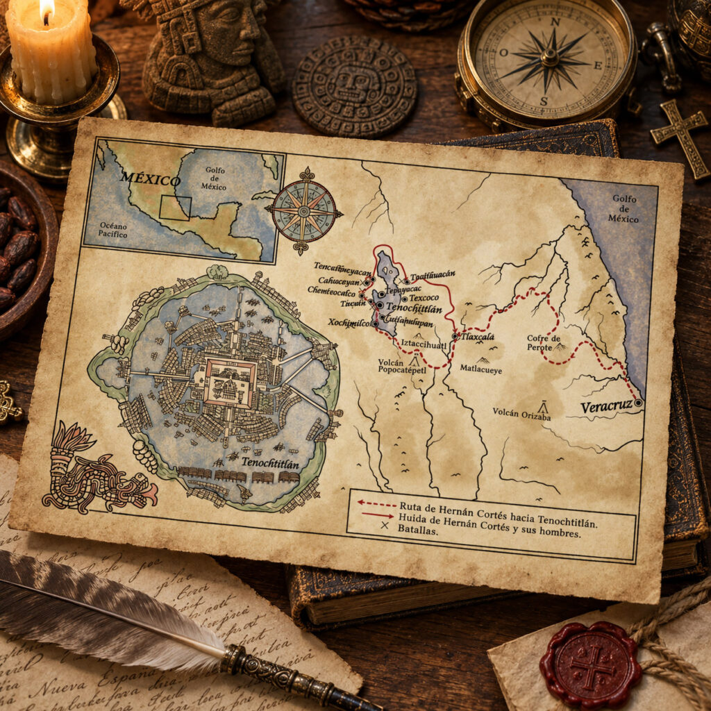 Ilustración de Mapa de El Sueño de la Serpiente, la nueva novela de Jordi Canga. Un thriller histórico que entrelaza pasado y presente.