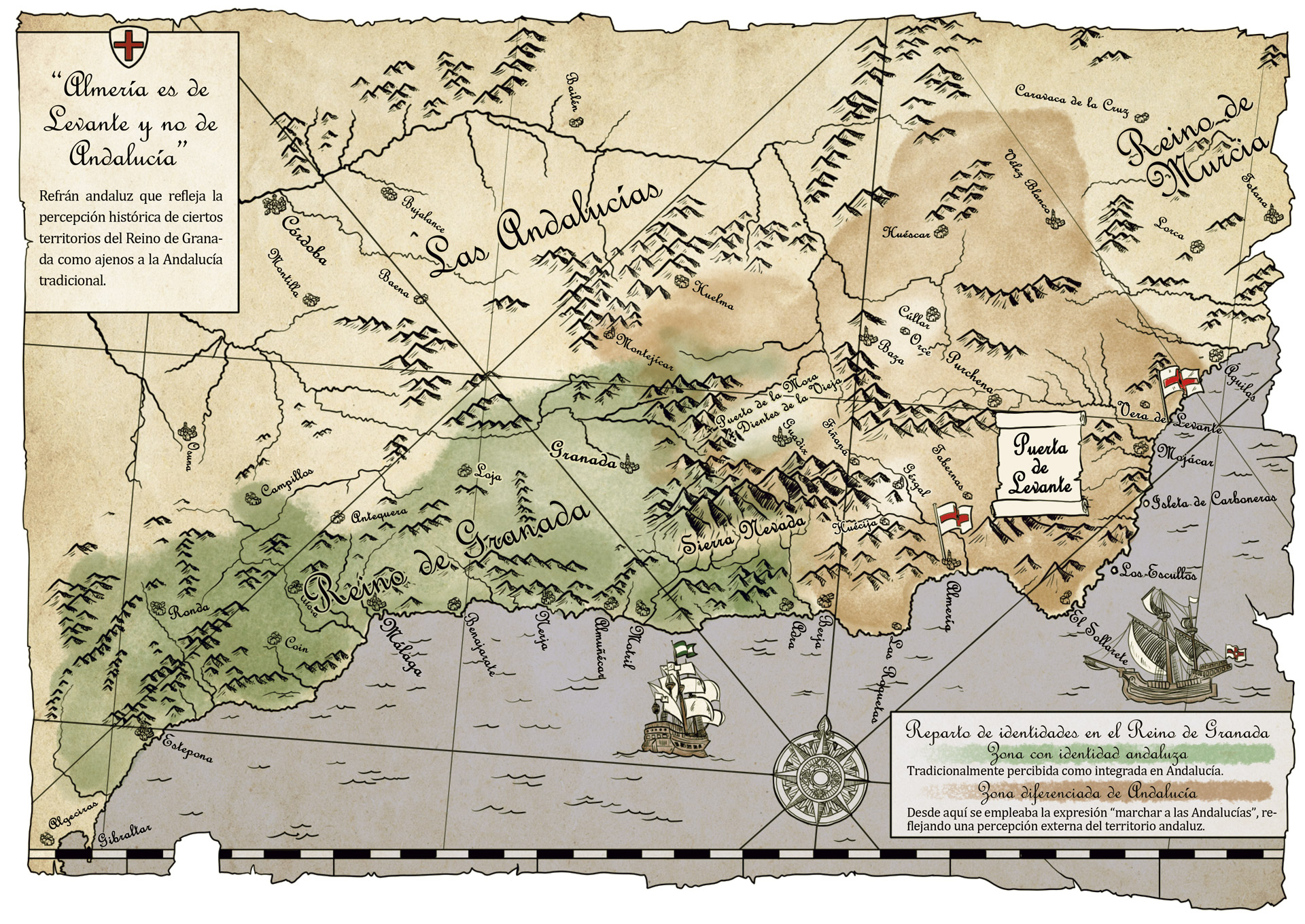 El Reino de Granada ilustrado: un mapa que refleja identidades e historias