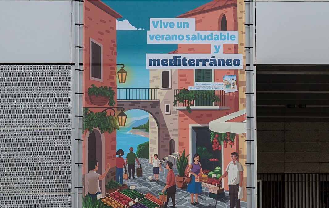 Mi ilustración en una pancarta de seis metros en Madrid