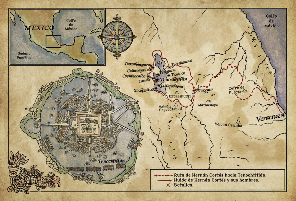 Ilustración de Mapa de El Sueño de la Serpiente