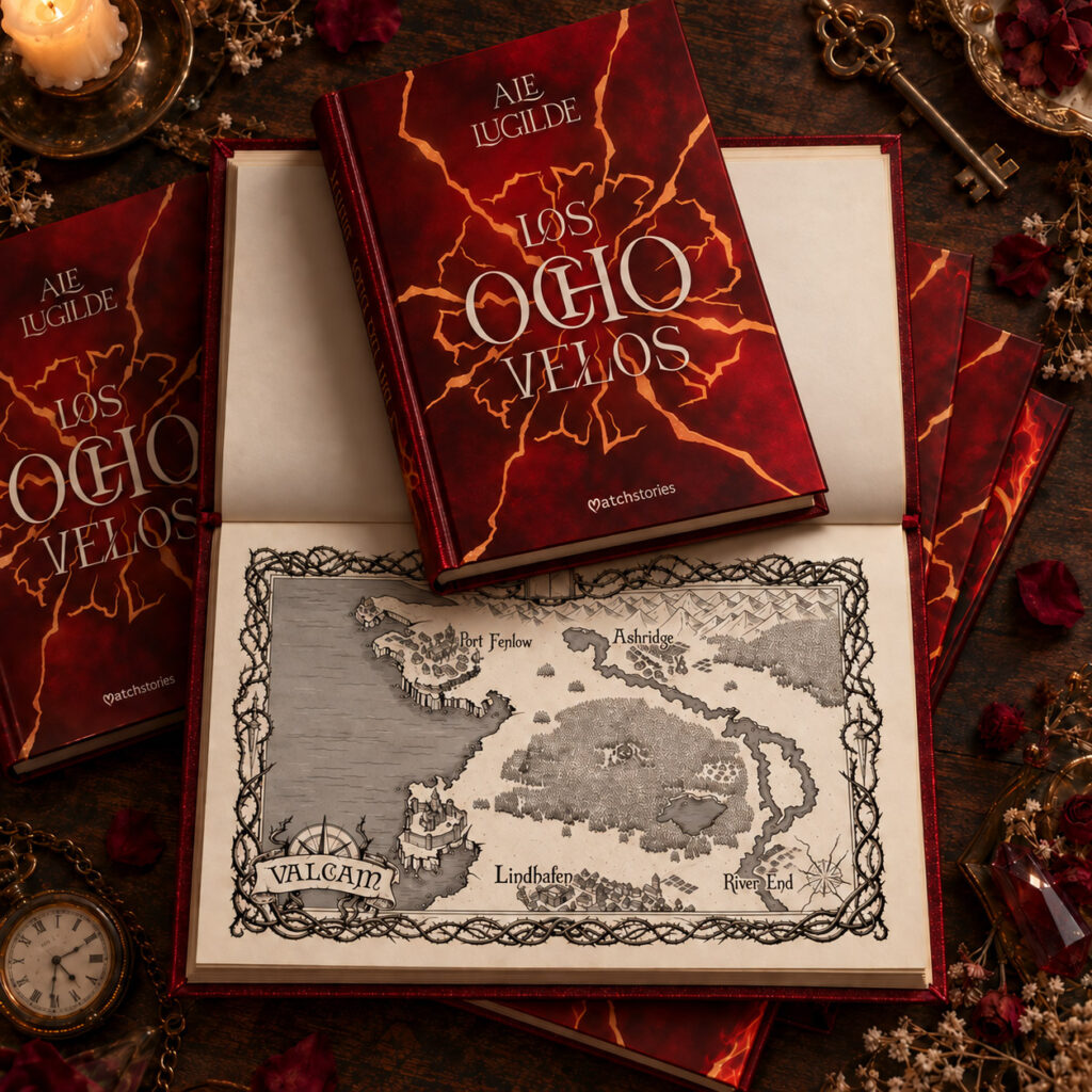 Mapa ilustrado de fantasía: Los Ocho Velos de Ale Lugilde - Pablo Uria Ilustrador