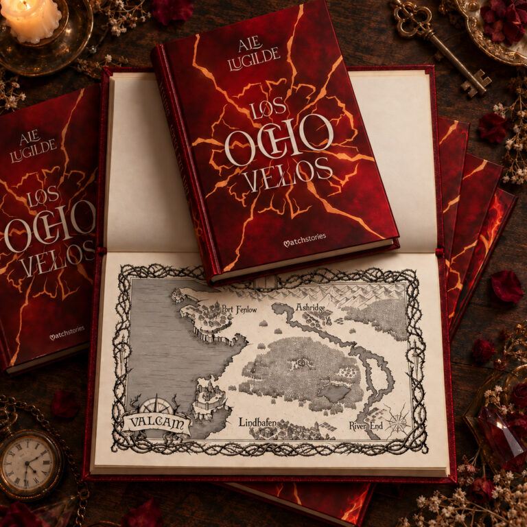 Mapa ilustrado de fantasía: Los Ocho Velos de Ale Lugilde - Pablo Uria Ilustrador