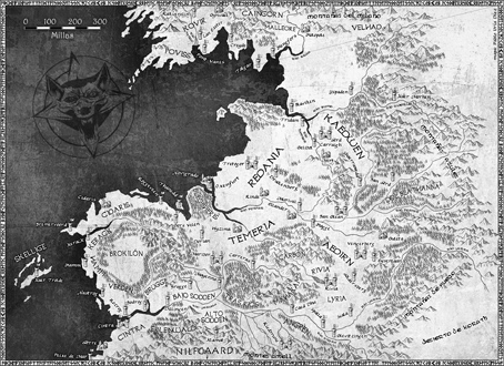 The Witcher map illustrated by Pablo Uría
